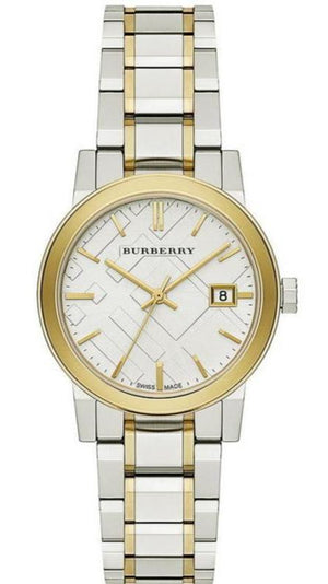 Buy Shop Burberry The City White Dial Two Tone Steel Strap Watch for Women - BU9115 USA Online