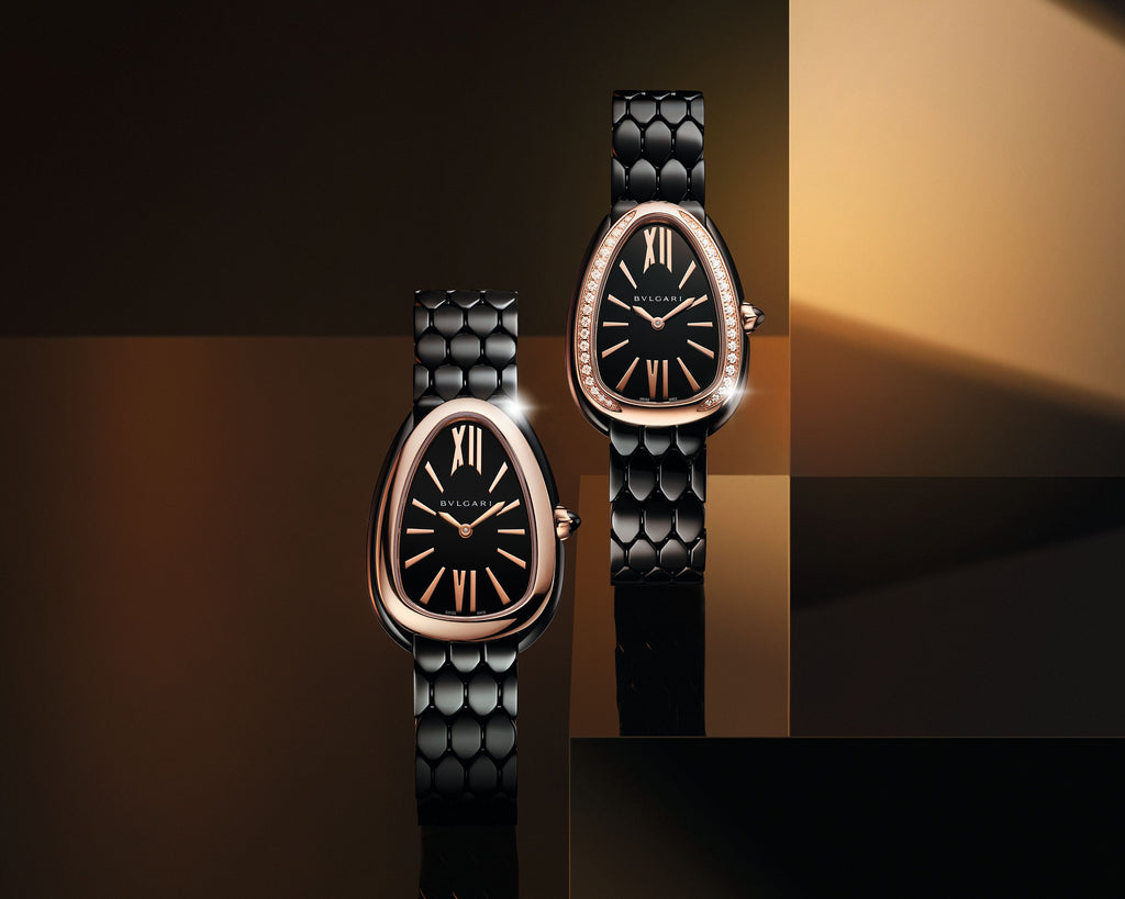 Buy Shop Bvlgari Serpenti Seduttori Black Dial Black Steel Strap Watch for Women - SERPENTI103704 USA Online