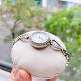 Buy Shop Bulova Analog Crystals Mother of Pearl Dial Silver Steel Strap Watch for Women - 98X109 USA Online