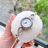 Buy Shop Bulova Analog Crystals Mother of Pearl Dial Silver Steel Strap Watch for Women - 98X109 USA Online