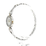 Buy Shop Bulova Analog Crystals Mother of Pearl Dial Silver Steel Strap Watch for Women - 98X109 USA Online