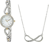 Buy Shop Bulova Analog Crystals Mother of Pearl Dial Silver Steel Strap Watch for Women - 98X109 USA Online