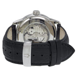 Buy Shop Bulova BVA Classic Automatic Silver Dial Black Leather Strap Watch for Men - 96A135 USA Online