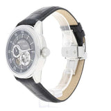 Buy Shop Bulova BVA Classic Automatic Silver Dial Black Leather Strap Watch for Men - 96A135 USA Online