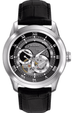 Buy Shop Bulova BVA Classic Automatic Silver Dial Black Leather Strap Watch for Men - 96A135 USA Online