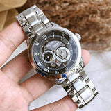 Buy Shop Bulova BVA Dual Aperture Black Dial Silver Steel Strap Watch for Men - 96A119 USA Online