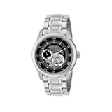 Buy Shop Bulova BVA Dual Aperture Black Dial Silver Steel Strap Watch for Men - 96A119 USA Online