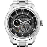 Buy Shop Bulova BVA Dual Aperture Black Dial Silver Steel Strap Watch for Men - 96A119 USA Online