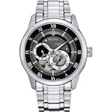 Buy Shop Bulova BVA Dual Aperture Black Dial Silver Steel Strap Watch for Men - 96A119 USA Online
