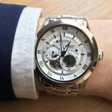 Buy Shop Bulova BVA Series Dual Aperture Silver Dial Silver Steel Strap Watch for Men - 96A118 USA Online