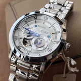 Buy Shop Bulova BVA Series Dual Aperture Silver Dial Silver Steel Strap Watch for Men - 96A118 USA Online