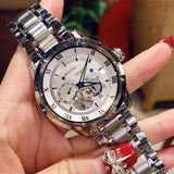 Buy Shop Bulova BVA Series Dual Aperture Silver Dial Silver Steel Strap Watch for Men - 96A118 USA Online