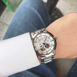 Buy Shop Bulova BVA Series Dual Aperture Silver Dial Silver Steel Strap Watch for Men - 96A118 USA Online