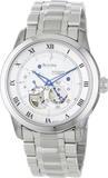 Buy Shop Bulova BVA Series Dual Aperture Silver Dial Silver Steel Strap Watch for Men - 96A118 USA Online
