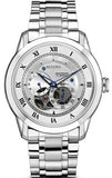 Buy Shop Bulova BVA Series Dual Aperture Silver Dial Silver Steel Strap Watch for Men - 96A118 USA Online