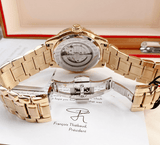 Buy Shop Bulova BVA Skeleton Silver Dial Gold Steel Strap Watch for Men - 97A108 USA Online