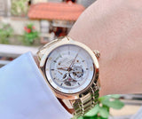 Buy Shop Bulova BVA Skeleton Silver Dial Gold Steel Strap Watch for Men - 97A108 USA Online