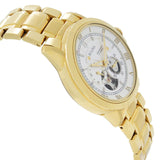 Buy Shop Bulova BVA Skeleton Silver Dial Gold Steel Strap Watch for Men - 97A108 USA Online