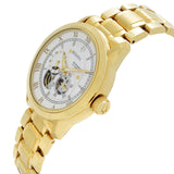 Buy Shop Bulova BVA Skeleton Silver Dial Gold Steel Strap Watch for Men - 97A108 USA Online