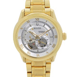 Buy Shop Bulova BVA Skeleton Silver Dial Gold Steel Strap Watch for Men - 97A108 USA Online