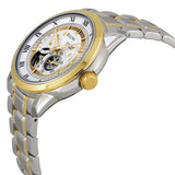 Buy Shop Bulova BVA Skeleton Silver Dial Two Tone Steel Strap Watch for Men - 98A123 USA Online