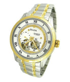 Buy Shop Bulova BVA Skeleton Silver Dial Two Tone Steel Strap Watch for Men - 98A123 USA Online