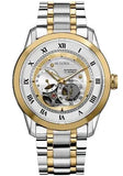 Buy Shop Bulova BVA Skeleton Silver Dial Two Tone Steel Strap Watch for Men - 98A123 USA Online