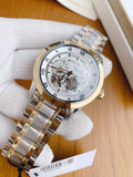 Buy Shop Bulova BVA Skeleton Silver Dial Two Tone Steel Strap Watch for Men - 98A230 USA Online