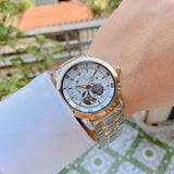 Buy Shop Bulova BVA Skeleton Silver Dial Two Tone Steel Strap Watch for Men - 98A230 USA Online