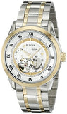 Buy Shop Bulova BVA Skeleton Silver Dial Two Tone Steel Strap Watch for Men - 98A230 USA Online