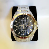 Buy Shop Bulova Classic Collection Black Dial Silver Steel Strap Watch for Men - 96K107 USA Online