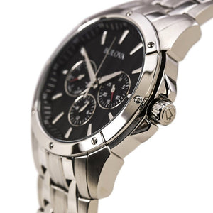 Buy Shop Bulova Classic Collection Black Dial Silver Steel Strap Watch for Men - 96K107 USA Online