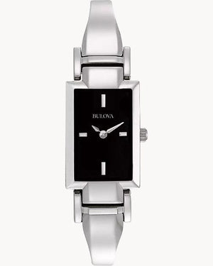 Buy Shop Bulova Classic Collection Black Dial Silver Steel Strap Watch for Women - 96L138 USA Online