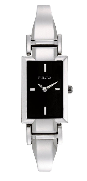 Buy Shop Bulova Classic Collection Black Dial Silver Steel Strap Watch for Women - 96L138 USA Online