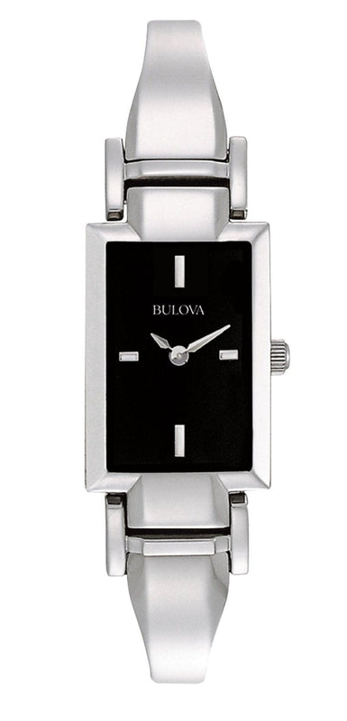 Buy Shop Bulova Classic Collection Black Dial Silver Steel Strap Watch for Women - 96L138 USA Online