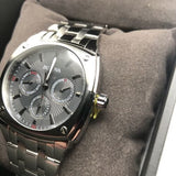 Buy Shop Bulova Classic Collection Multifunction Grey Dial Silver Steel Strap Watch for Men - 96C148 USA Online