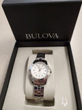 Buy Shop Bulova Classic Diamonds Silver Dial Silver Steel Strap Watch for Women - 96P121 USA Online
