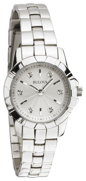 Buy Shop Bulova Classic Diamonds Silver Dial Silver Steel Strap Watch for Women - 96P121 USA Online