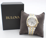 Buy Shop Bulova Classic Multi Function Silver Dial Two Tone Steel Strap Watch for Men - 98C142 USA Online