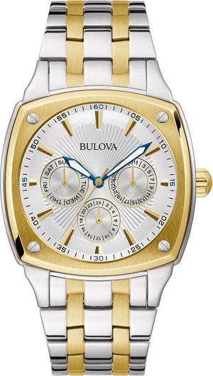 Buy Shop Bulova Classic Multi Function Silver Dial Two Tone Steel Strap Watch for Men - 98C142 USA Online