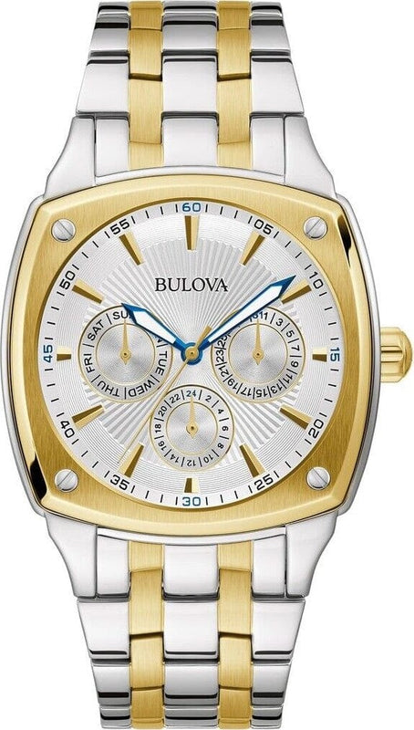 Buy Shop Bulova Classic Multi Function Silver Dial Two Tone Steel Strap Watch for Men - 98C142 USA Online