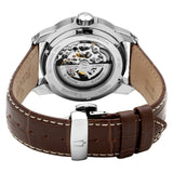Buy Shop Bulova Classic Skeleton Automatic Brown Dial Brown Leather Strap Watch for Men - 96A120 USA Online