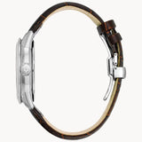 Buy Shop Bulova Classic Skeleton Automatic Brown Dial Brown Leather Strap Watch for Men - 96A120 USA Online