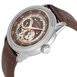 Buy Shop Bulova Classic Skeleton Automatic Brown Dial Brown Leather Strap Watch for Men - 96A120 USA Online
