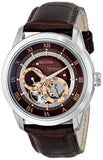 Buy Shop Bulova Classic Skeleton Automatic Brown Dial Brown Leather Strap Watch for Men - 96A120 USA Online