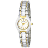 Buy Shop Bulova Classic White Dial Two Tone Steel Strap Watch for Women - 98T84 USA Online