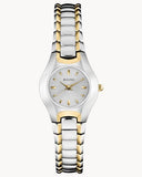 Buy Shop Bulova Classic White Dial Two Tone Steel Strap Watch for Women - 98T84 USA Online