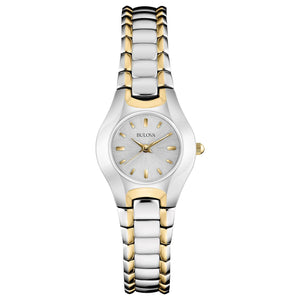 Buy Shop Bulova Classic White Dial Two Tone Steel Strap Watch for Women - 98T84 USA Online