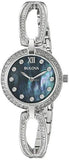 Buy Shop Bulova Crystal Black Mother of Pearl Dial Silver Steel Strap Watch for Women - 96L224 USA Online
