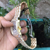 Buy Shop Bulova Crystal Chronograph White Dial Two Tone Steel Strap Watch for Men - 98C109 USA Online